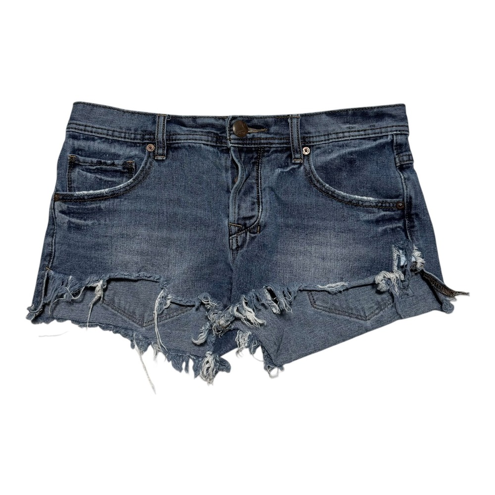 Free People 100% Cotton Cut Off Denim Shorts Women's 25‎ (Fits 30" Waist)